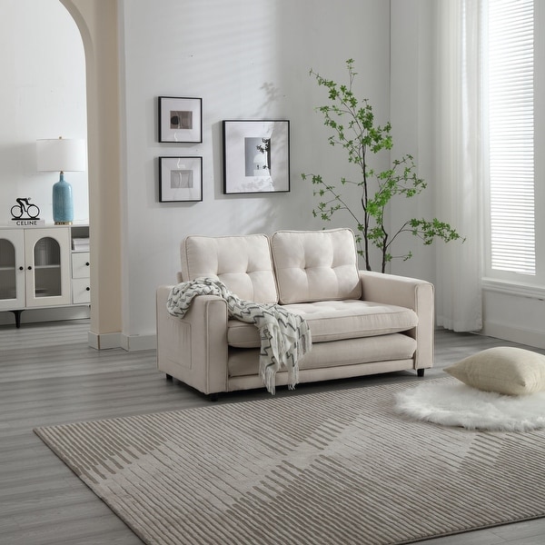 3 Fold Sofa Convertible Futon Couch sleeper sofabed Space saving loveseat Pull Out Couch Bed for Living Room