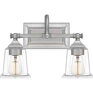 Nicholas 2-Light Bathroom Vanity Light in Brushed Nickel