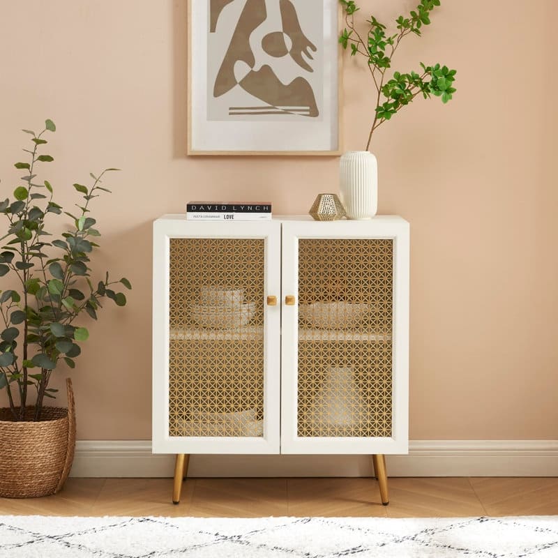 30.8'' W Wood Buffets and Sideboards Storage Cabinet - White