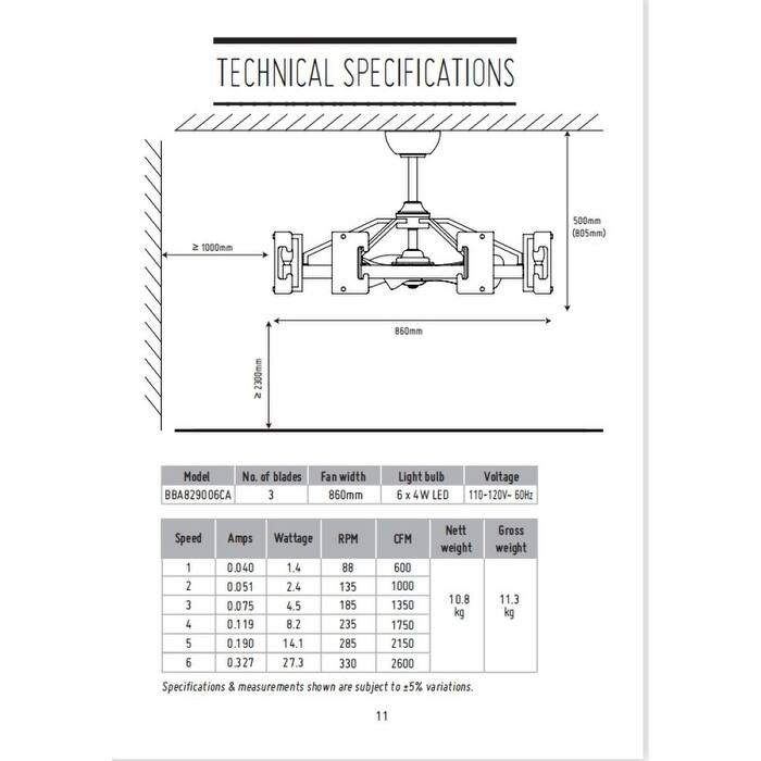 34 in. LED Indoor Satin Nickel Downrod Mount Chandelier Ceiling Fan with Light and Remote Control - 18.7 inches hight