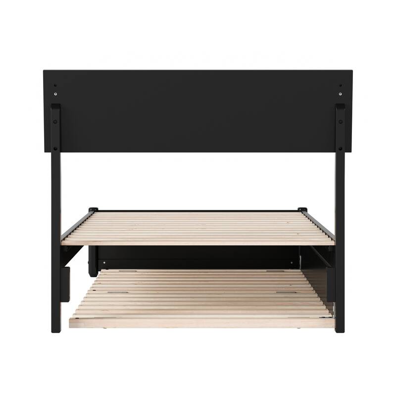 Norla Wood Platform Bed with Trundle