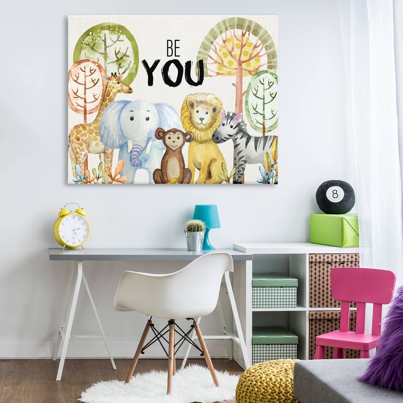 Stupell Be You Jungle Animals Canvas Wall Art Design By Kim Allen