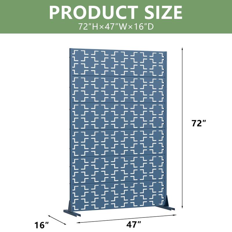 6 ft. H x 4 ft. Metal Privacy Screen Free Standing
