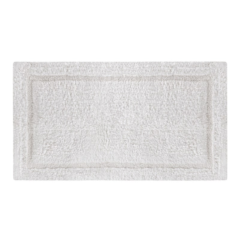 Delara Organic Cotton Reversible Bath Mat, 3000 GSM, GOTS Certified, Ultra-Thick & Super Absorbent, Quick-Drying Bathroom Rug