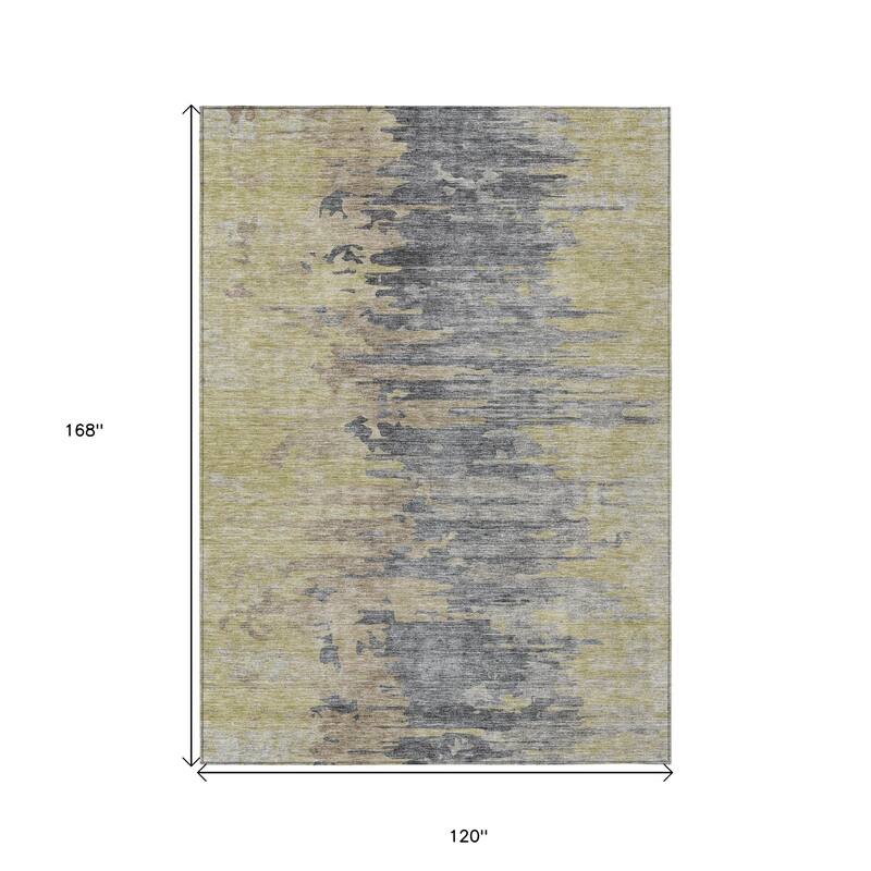HomeRoots Abstract Transitional Rectangle Outdoor Rug