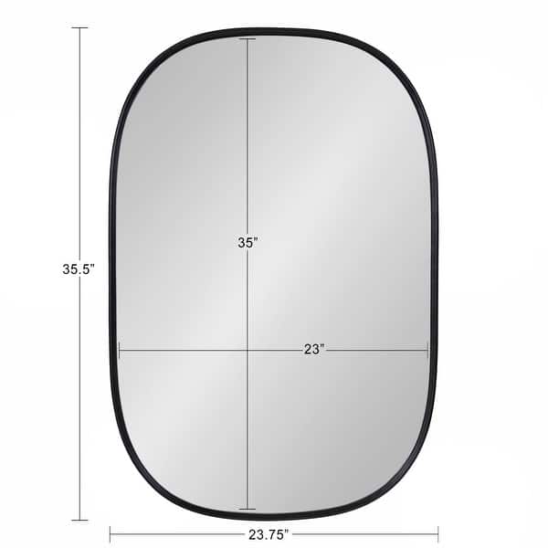 dimension image slide 14 of 16, Kate and Laurel Caskill Capsule Framed Wall Mirror