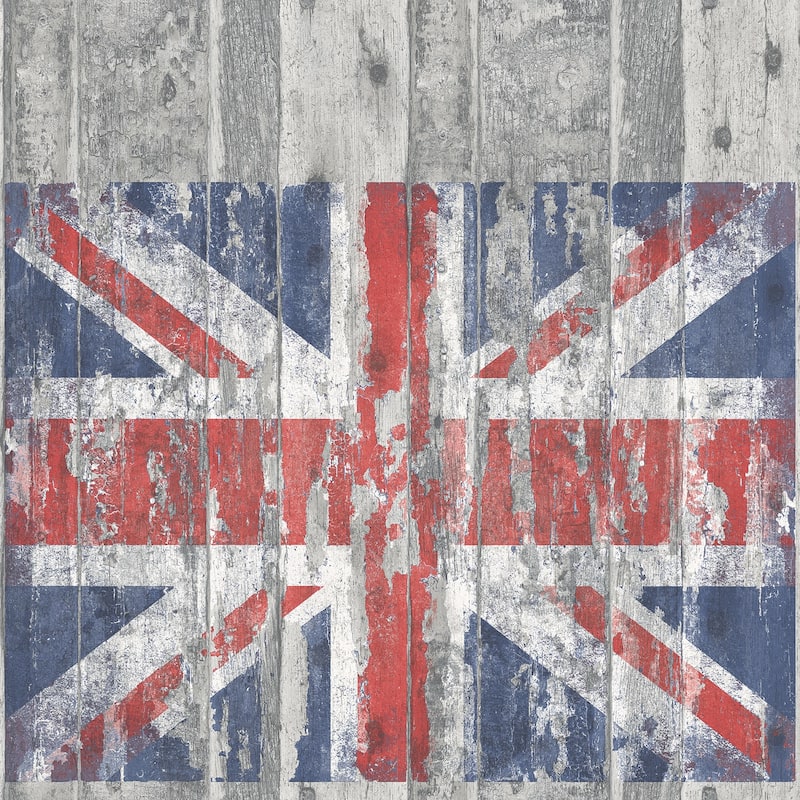 Galerie Wallcoverings Grunge Union Jack Design Non-woven Matte Wallpaper Roll