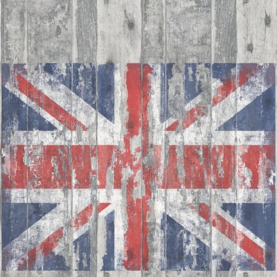 Galerie Wallcoverings Grunge Union Jack Design Non-woven Matte Wallpaper Roll