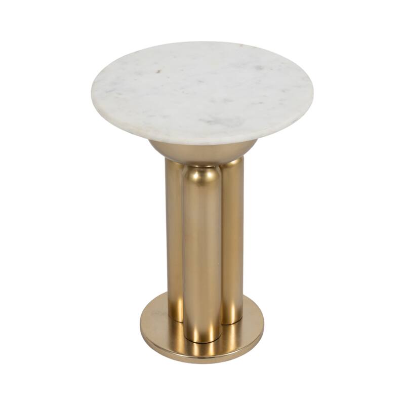 Sagebrook Home Metal Console with Marble Top - Elegant Storage Solution