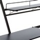 preview thumbnail 4 of 5, Contemporary Metal Loft Bed with Desk, Black and Silver Size - Twin