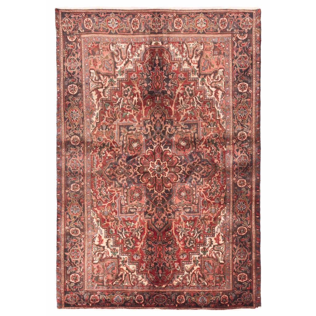 ECARPETGALLERY Hand-knotted Sarabi Red Wool Rug - 6'6 x 9'5