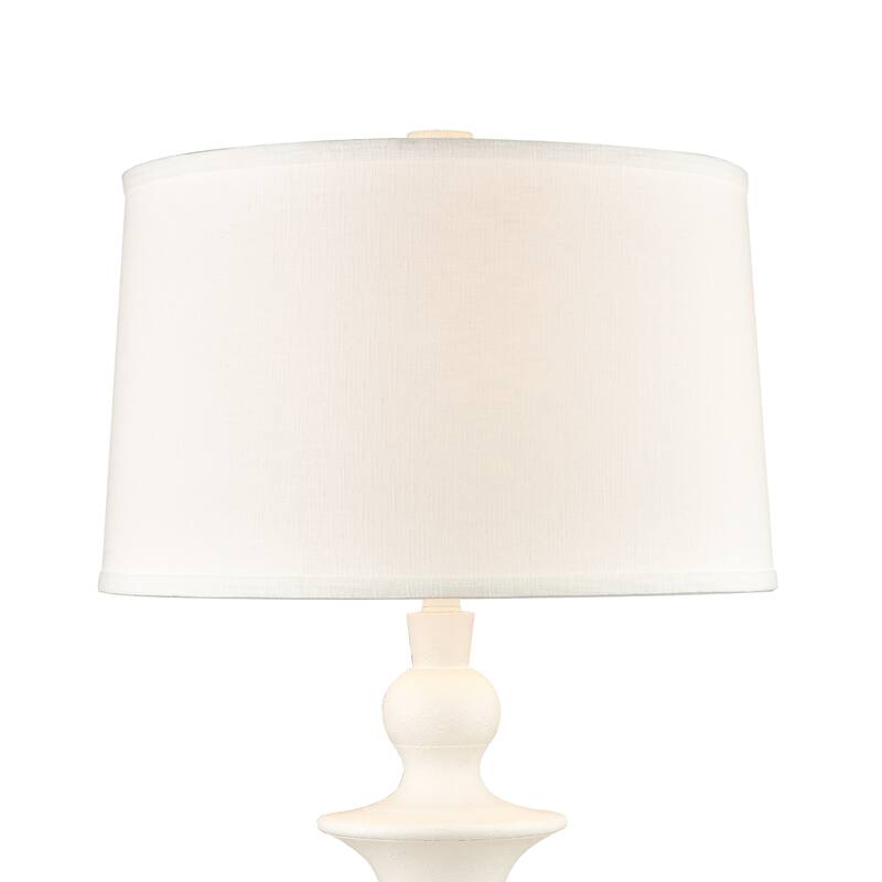 Elk Home Depiction Matte White With White Shade 1 Light Table Lamp