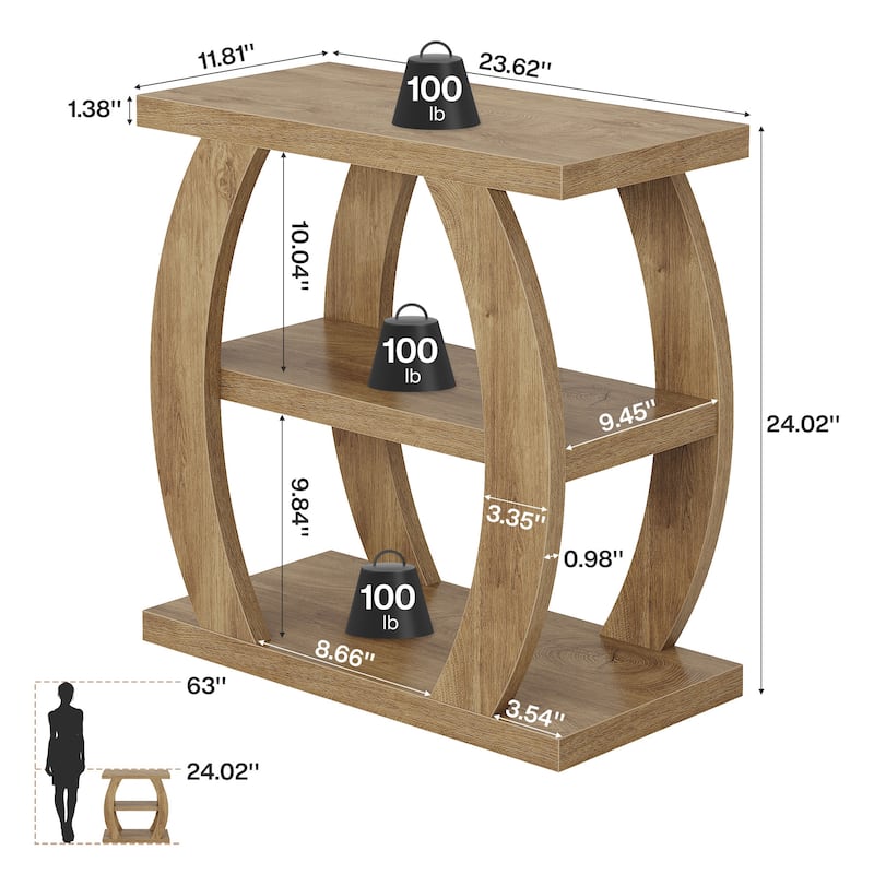 3 Tier Side End Table for Living Room / Bedroom