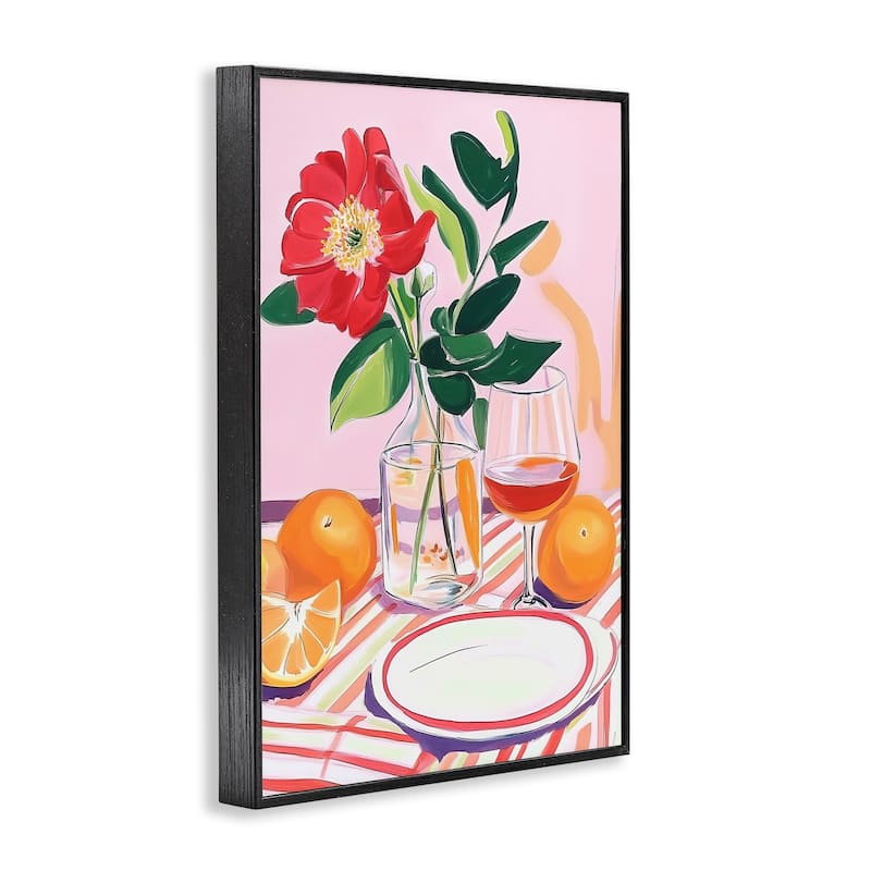 Stupell Pastel Hued Table Setting Framed Giclee Art Design By Andreas Magnusson