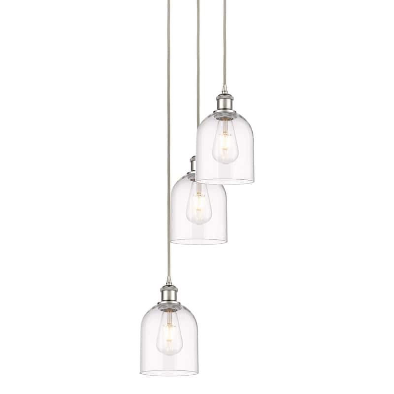 Innovations Lighting 113B-3P-30-12 Bella Pendant Bella 3 Light 12" - Polished Nickel / Clear