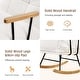 preview thumbnail 16 of 15, VECELO Rocking Chair Nursery Teddy Fabric Modern Upholstered Glider Rocker with High Backrest for Living Room & Bedroom