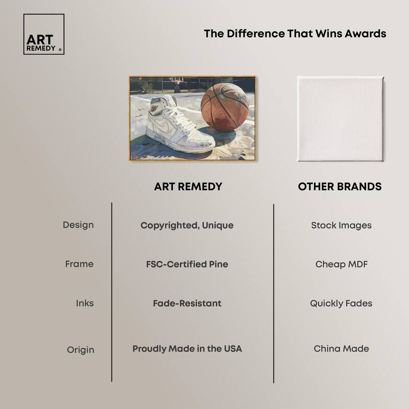 Washed Out Court Canvas by Art Remedy