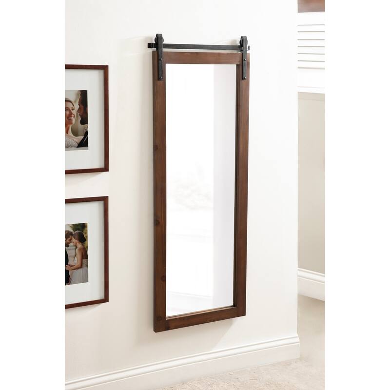 Kate and Laurel Cates Rustic Rectangular Wall Mirror