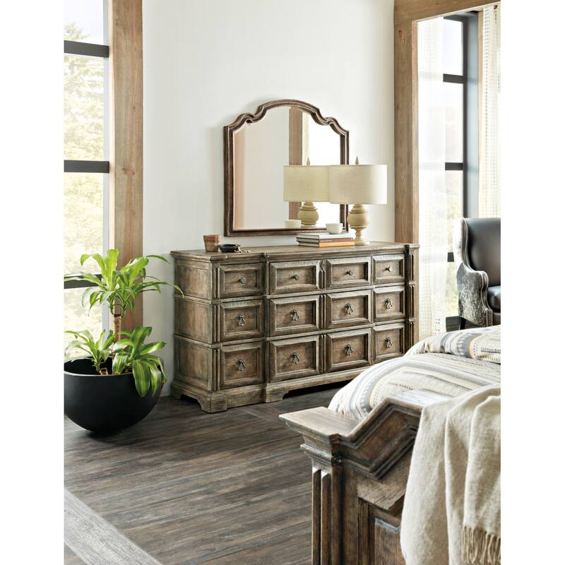 Hooker Furniture Rolling Hill 70" Wide Rustic Craftsman Apothecary