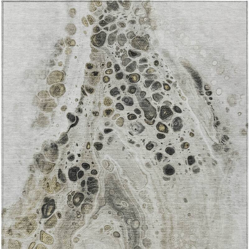 HomeRoots Abstract Transitional Rectangle Outdoor Rug