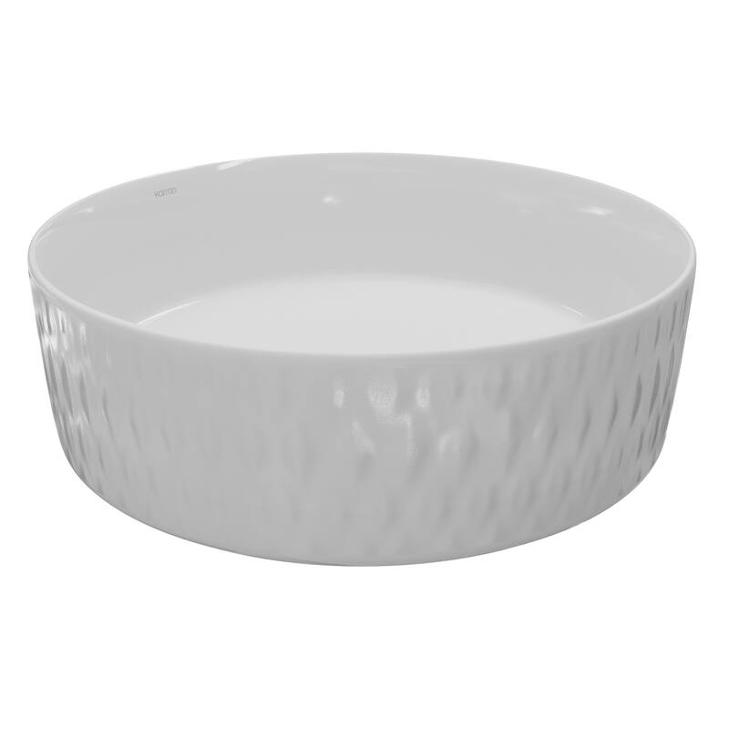 Karran Valera 14" Vitreous China Vessel Bathroom Sink in White