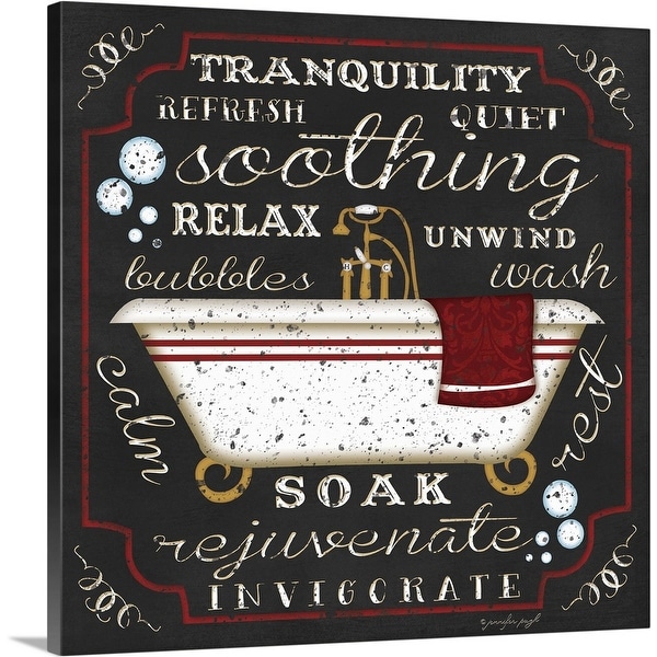 "Bath I Black" Canvas Wall Art