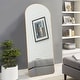 preview thumbnail 15 of 20, Arched Metal Full-length Standing Floor Mirror