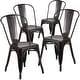 preview thumbnail 130 of 164, Metal Indoor/ Outdoor Stackable Bistro Chair (Set of 4)
