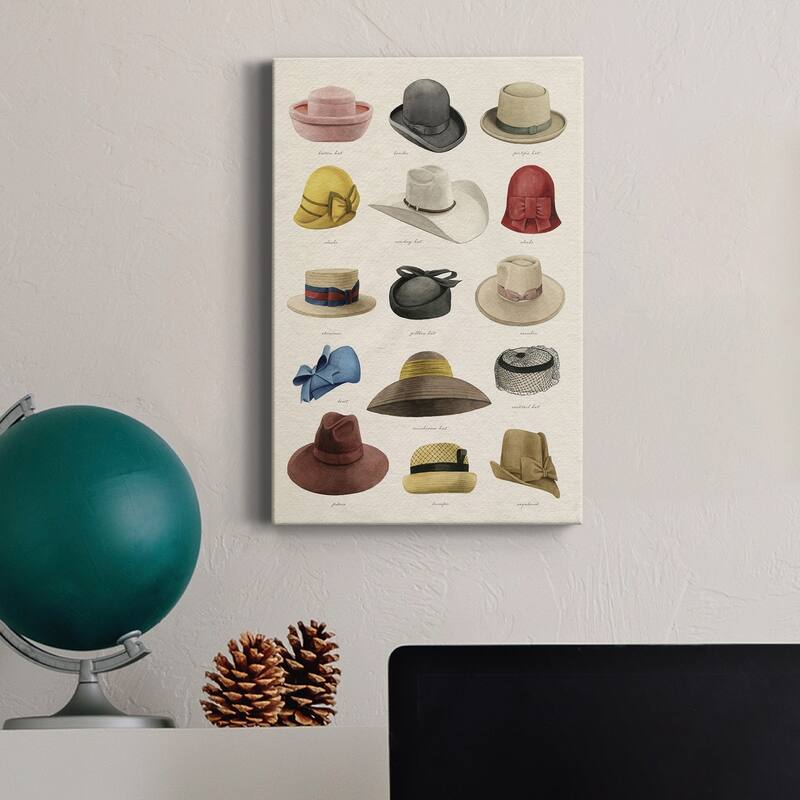 Vintage Hats III Premium Gallery Wrapped Canvas - Ready to Hang
