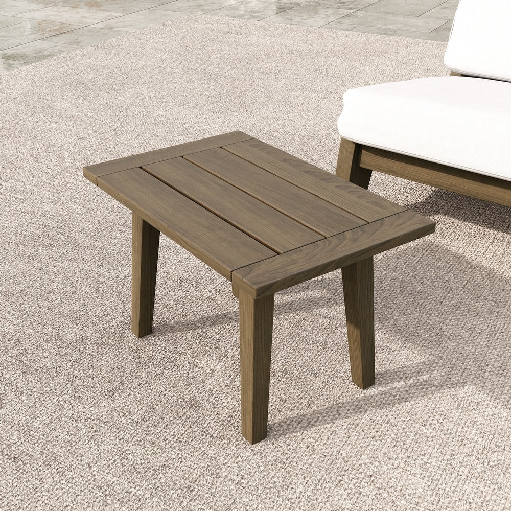 Acacia Wood Outdoor Armless Club Chair With Waterproof Cushion