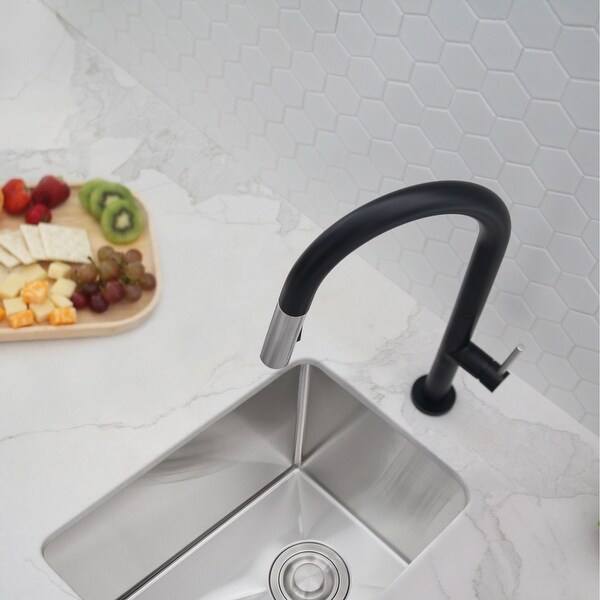 14"L x 18"W Stainless Steel Single Basin Undermount Bar Sink with Grid and Strainer. Opens flyout.
