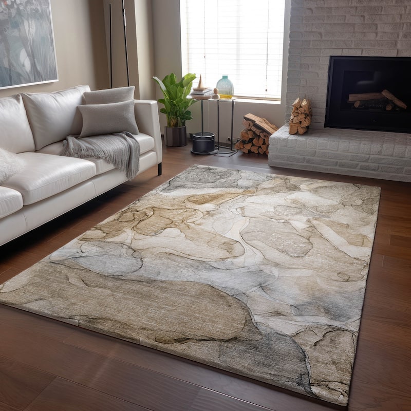 Premium Washable Super Soft Abstract Contemporary Mayfield Rug