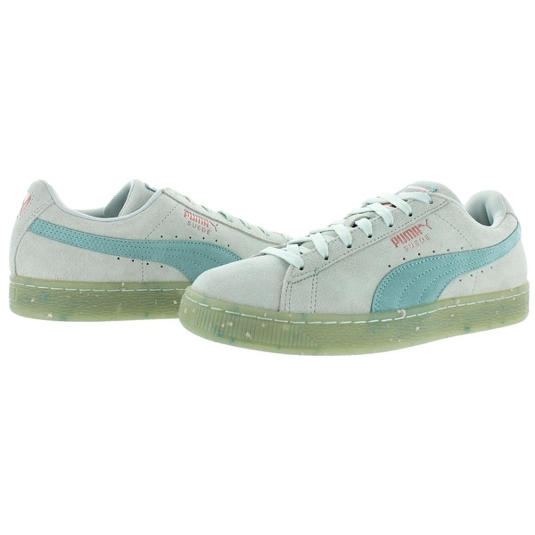 puma basket suede classic mint green sneakers