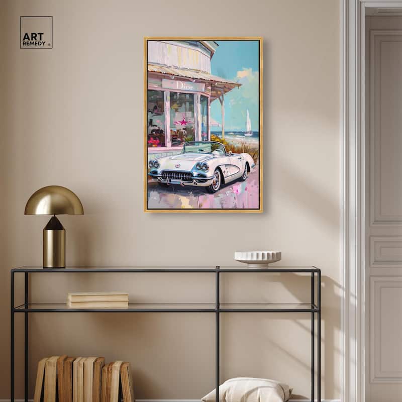 Classic Beach Store Canvas by Art Remedy