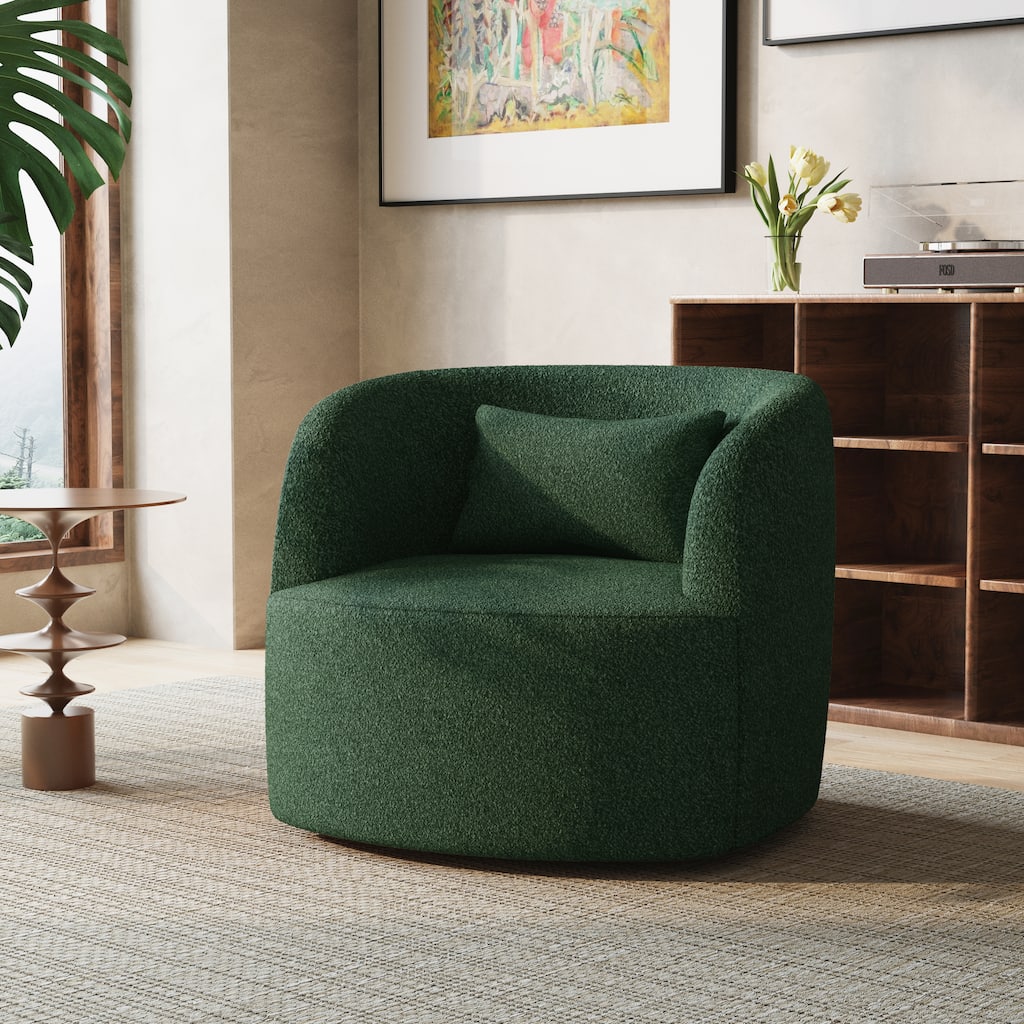 Single Accent Chair Teddy Swivel Barrel Chairs
