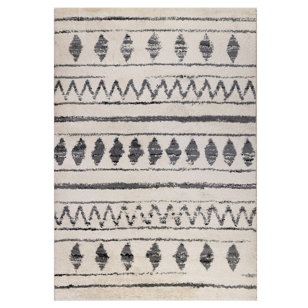 Geometric Stain Resistant Soft Area Rug