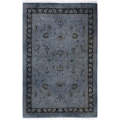 Overdyed One-of-a-Kind Hand-Knotted Area Rug - Gray - 4' 1" x 6' 2"