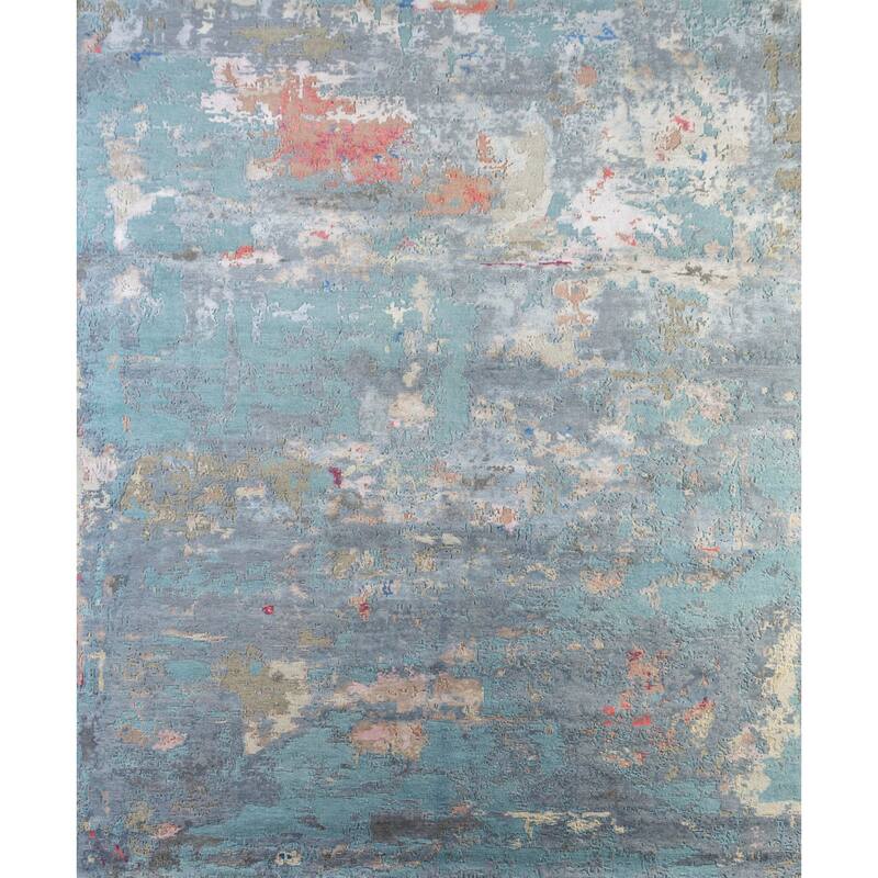 HomeRoots Abstract Contemporary Rectangle Area Rug - 120.00 in. x 96.00 in. x 0.25 in.