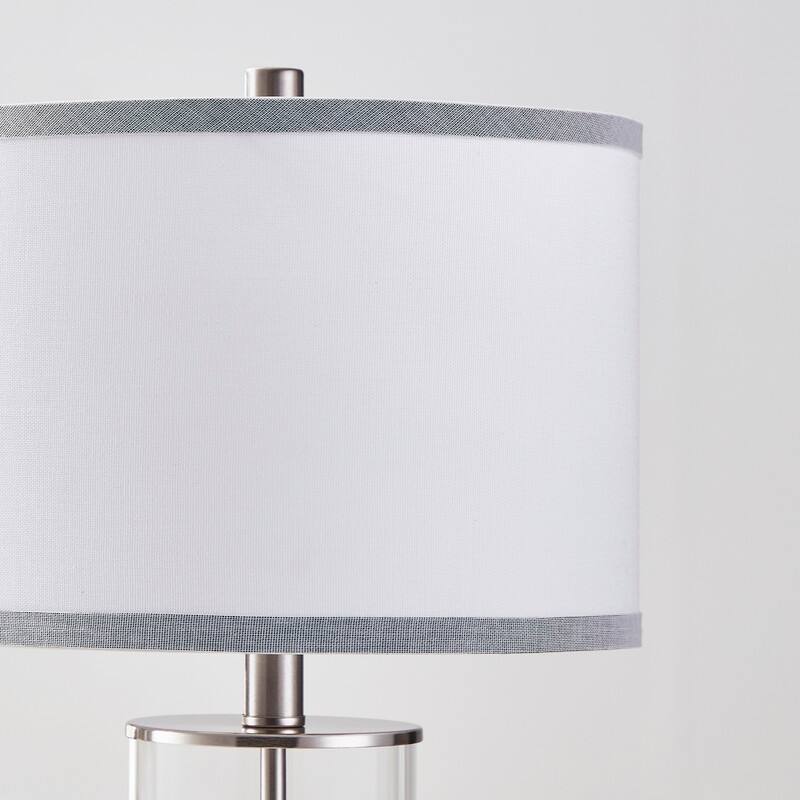 KAWOTI 23.25" Touch Control Table Lamp Set with USB Ports and Bulbs - W12" * H23.25"