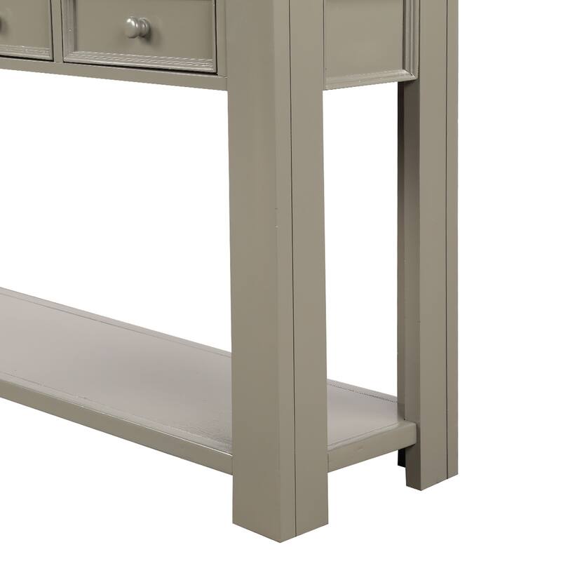 Modern Console Table/Sofa Table with Storage Drawers and Bottom Shelf for Entryway Hallway