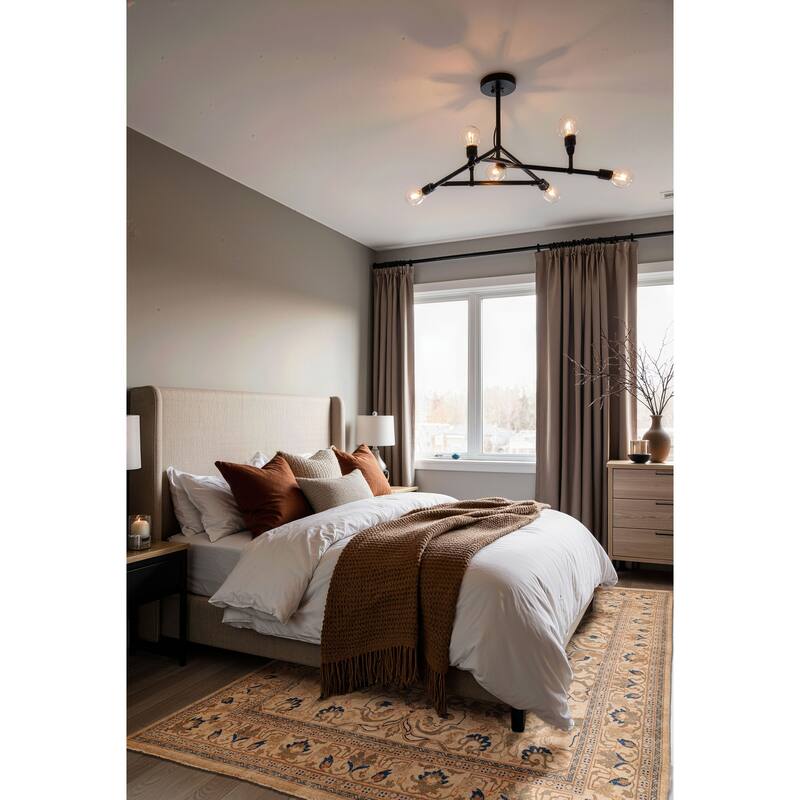 ECARPETGALLERY Hand-knotted Peshawar Oushak Ivory Wool Rug - 7'10 x 10'1