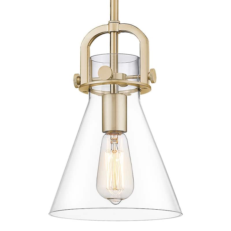 Innovations Lighting 410-1SS-G411-8CL Newton Cone 8" Wide Arched-Frame - Champagne Bronze