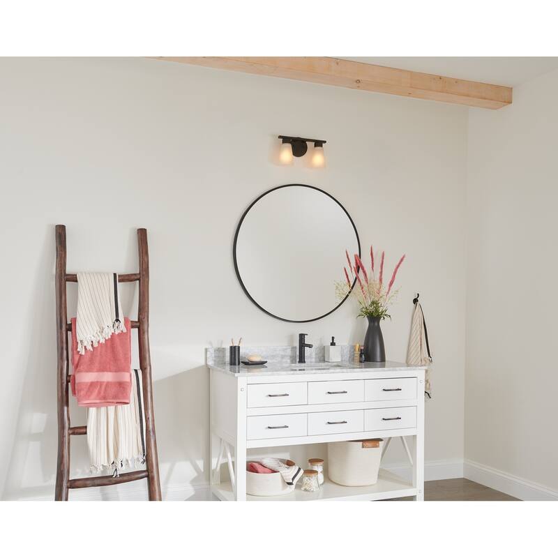 Kichler Lighting Stamos 13 in. 2-Light Modern Bathroom Vanity Light