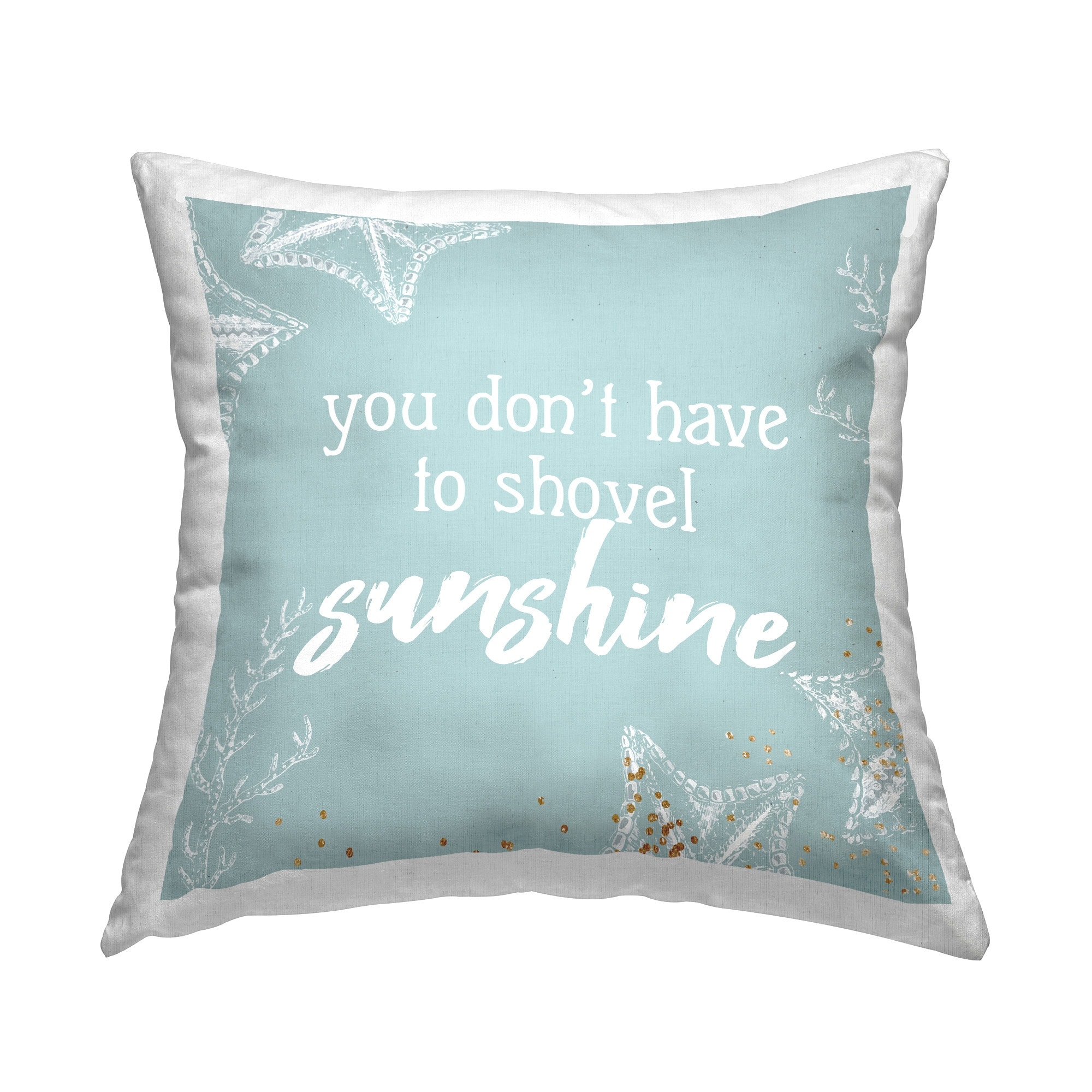 Stupell Happiness Winter Snow Phrase Typography Printed Throw Pillow by