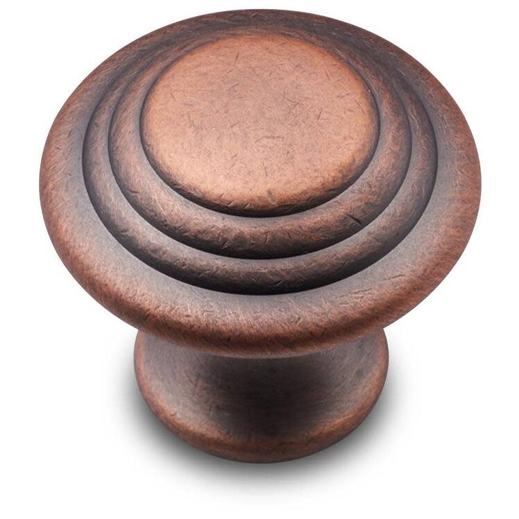 RK International CK 9214 Stepped Ring 1-1/4" Round Solid Metal - Distressed Copper