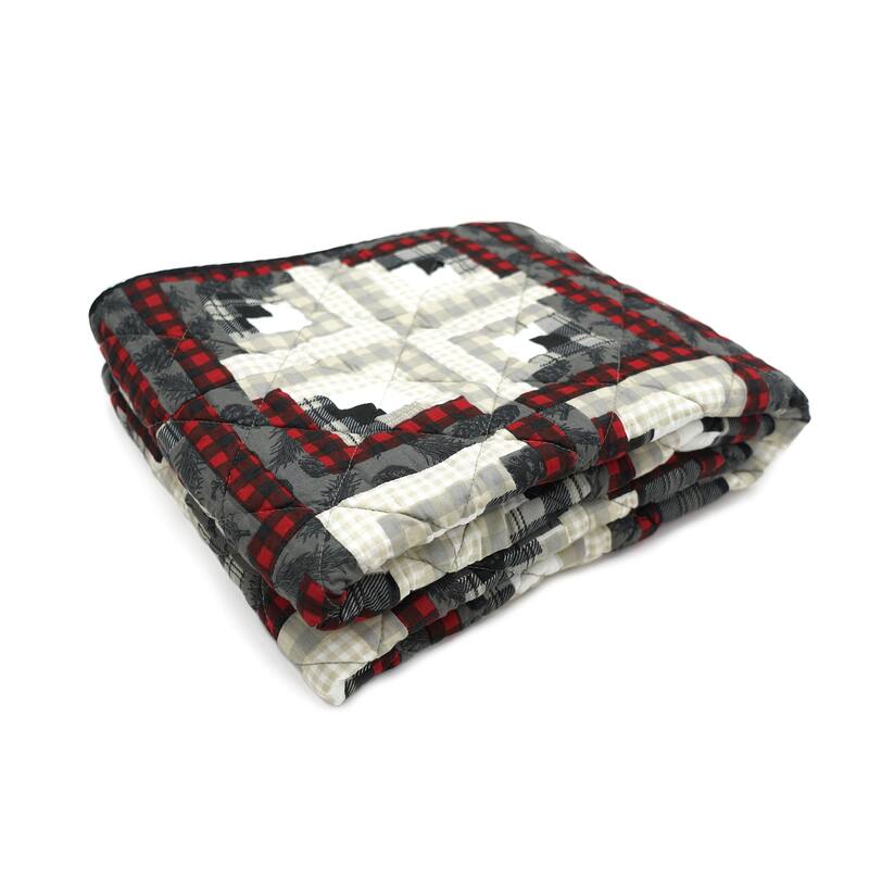 Donna Sharp Log Cabin Star Cotton Throw