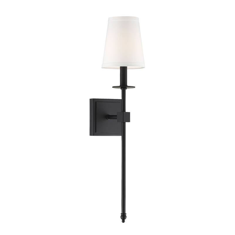 Savoy House Monroe Single Light 24" Tall Wall Sconce - Black