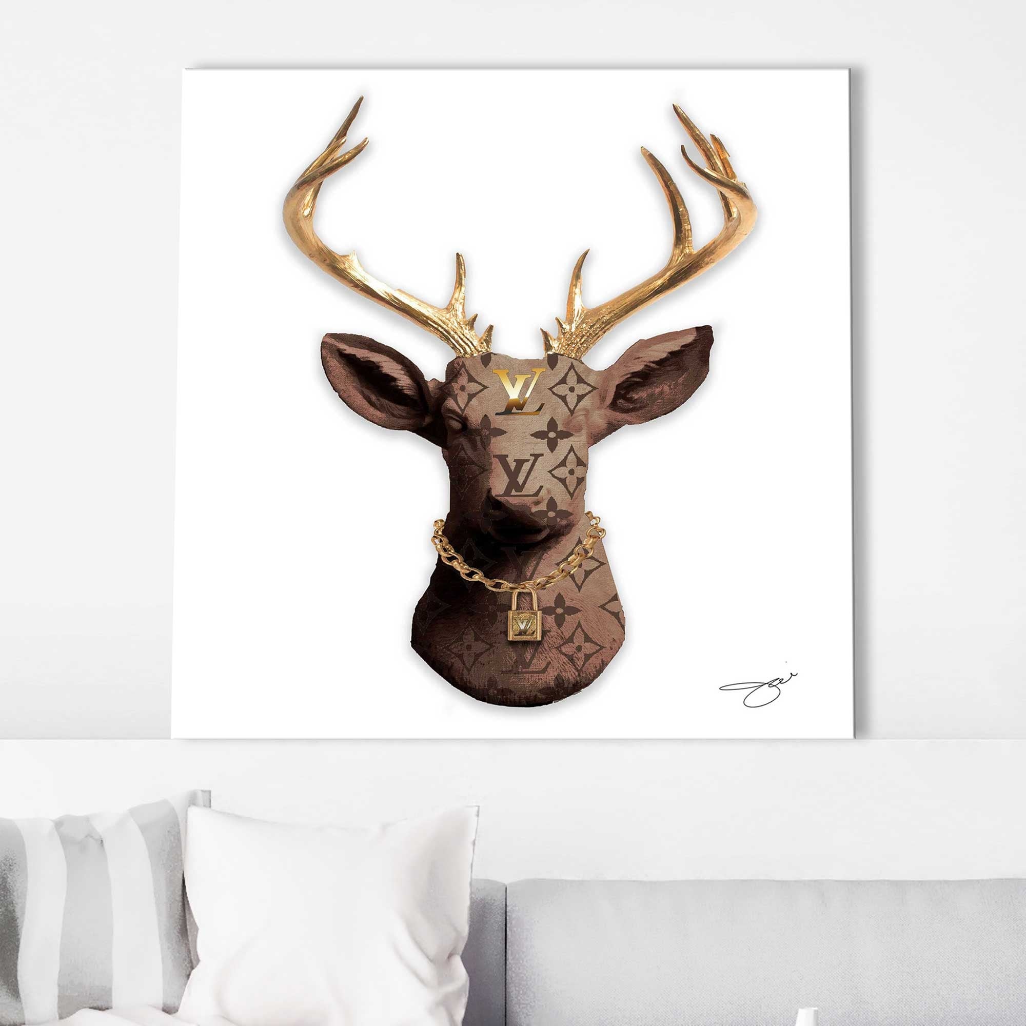 Louis Vuitton Deer by Jodi Print on Canvas - Bed Bath & Beyond - 35430129