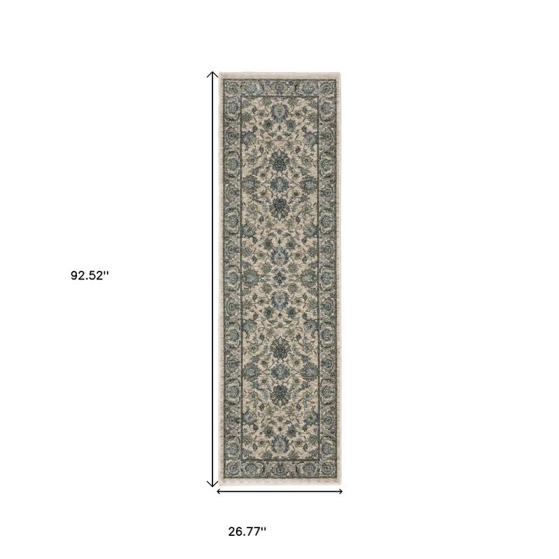 HomeRoots Oriental Traditional Runner Area Rug