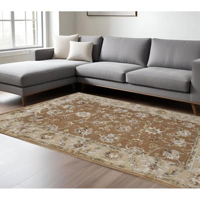 HomeRoots Floral Bohemian Rectangle Area Rug